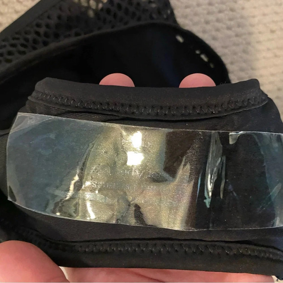 NWT Robin Piccone black size small high waisted swim brief crochet lace - Picture 3 of 6